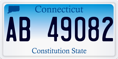 CT license plate AB49082