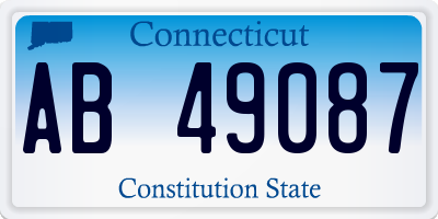 CT license plate AB49087
