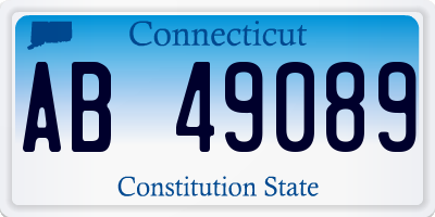 CT license plate AB49089