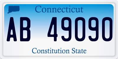 CT license plate AB49090