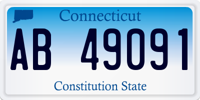 CT license plate AB49091