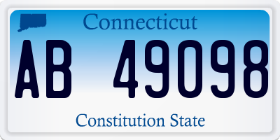 CT license plate AB49098