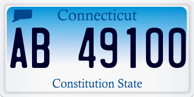 CT license plate AB49100