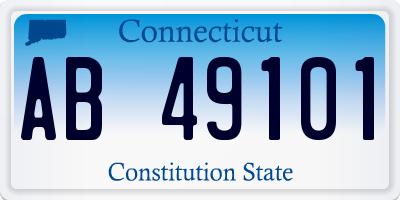 CT license plate AB49101