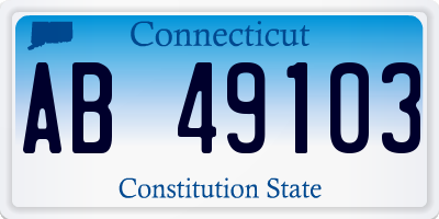 CT license plate AB49103
