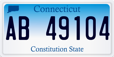 CT license plate AB49104