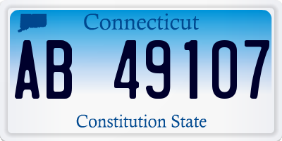 CT license plate AB49107