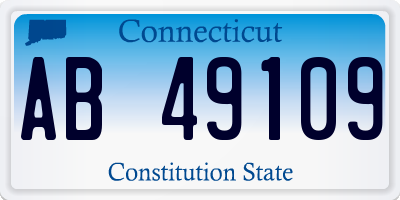 CT license plate AB49109