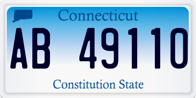 CT license plate AB49110