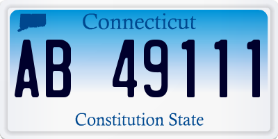 CT license plate AB49111