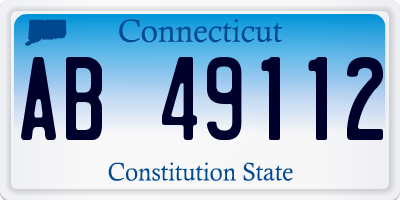 CT license plate AB49112