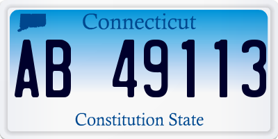 CT license plate AB49113