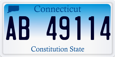CT license plate AB49114