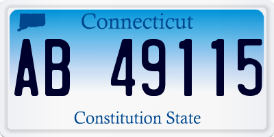 CT license plate AB49115