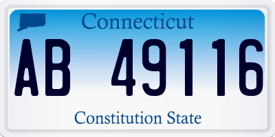 CT license plate AB49116