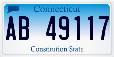 CT license plate AB49117