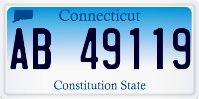 CT license plate AB49119