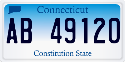 CT license plate AB49120
