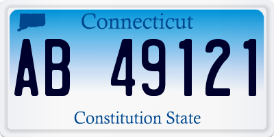 CT license plate AB49121