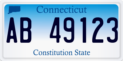 CT license plate AB49123