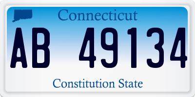 CT license plate AB49134