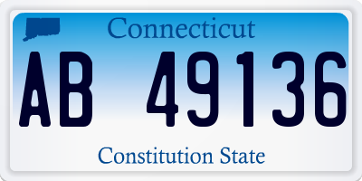 CT license plate AB49136