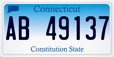 CT license plate AB49137