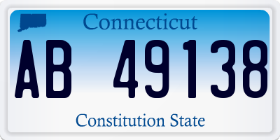 CT license plate AB49138