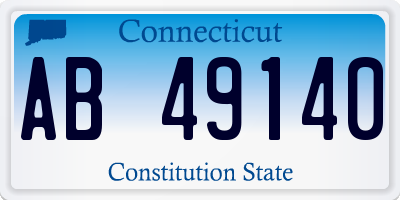 CT license plate AB49140