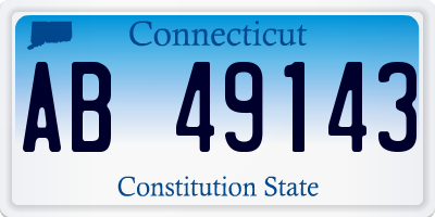 CT license plate AB49143