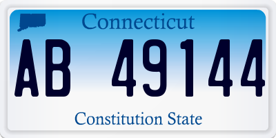 CT license plate AB49144
