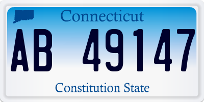 CT license plate AB49147