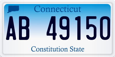 CT license plate AB49150