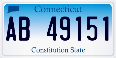 CT license plate AB49151