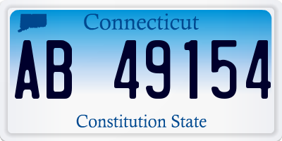 CT license plate AB49154