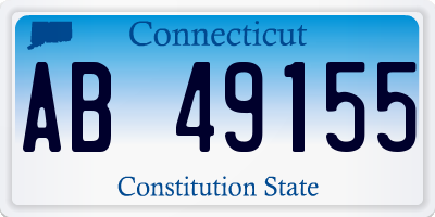 CT license plate AB49155