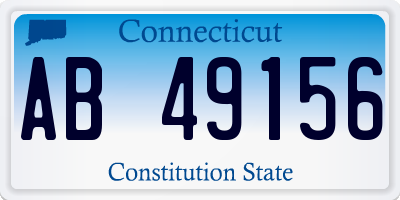 CT license plate AB49156