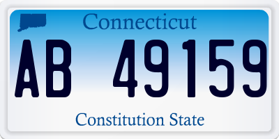 CT license plate AB49159