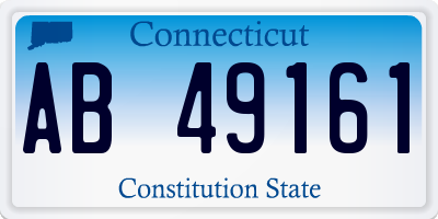 CT license plate AB49161
