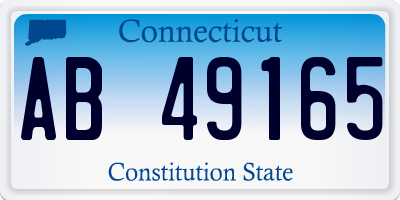 CT license plate AB49165