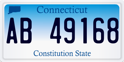 CT license plate AB49168