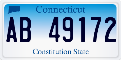 CT license plate AB49172