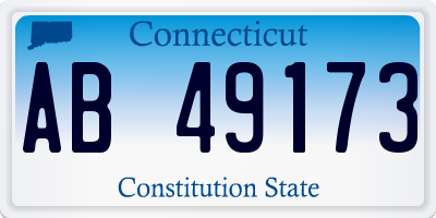 CT license plate AB49173