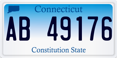 CT license plate AB49176