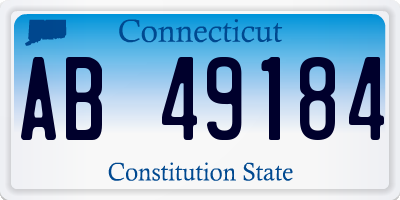 CT license plate AB49184