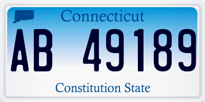 CT license plate AB49189
