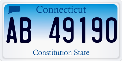 CT license plate AB49190