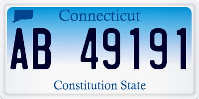 CT license plate AB49191