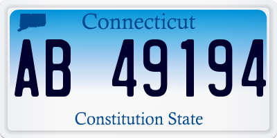 CT license plate AB49194