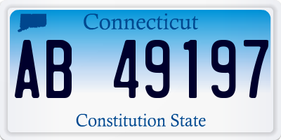 CT license plate AB49197